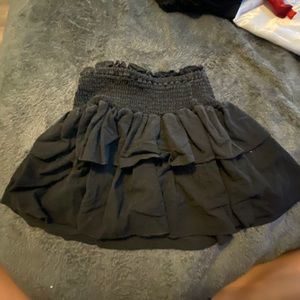 black shein skirt,stretch waist band